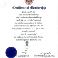 Chartered Accountant Certificate