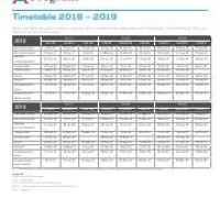 Chartered Accountants Australia Timetable 2018