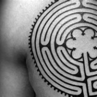 Chartres Labyrinth Tattoo Ideas For Guys