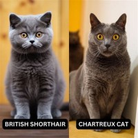 Chartreux Cat Vs British Shorthair