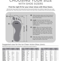 Che Cheer Shoes Size Chart