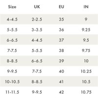 Chelsea Crew Shoe Size Chart