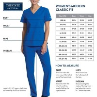 Cherokee Workwear Scrub Pants Size Chart