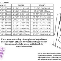 Child Medium Leotard Size Chart