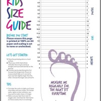 Child Shoe Size Measuring Chart Uk