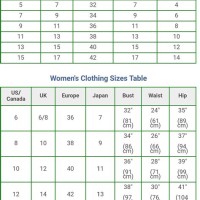 Children S Clothing Size Conversion Chart To Women