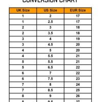 Children S Foot Size Conversion Chart