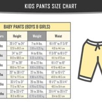 Children S Pants Size Chart Australia