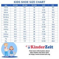 Children S Shoe Size Age Chart Uk