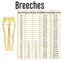 Childrens Breeches Size Chart