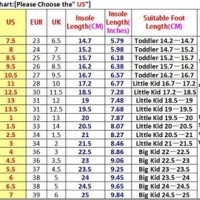 China Children S Shoe Size Chart