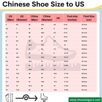 China Shoe Size Chart Mens