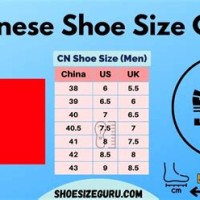 China Shoe Size Conversion Chart