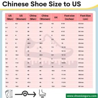 Chion Shoes Size Chart