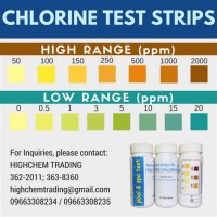 Chlorine Test Strip Color Chart