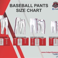 Chro Baseball Pants Sizing Chart