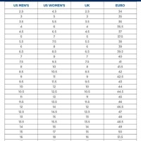 Chuck Taylor Size Chart