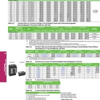 Circuit Breaker Frame Size Chart