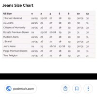 Citizen Of Humanity Jeans Size Chart