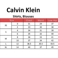 Ck T Shirt Size Chart