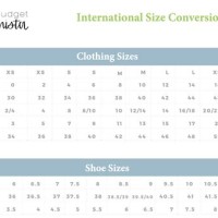 Cloth Size Conversion Chart