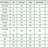 Clothes Size Chart Uk German