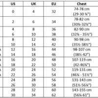 Clothes Size Conversion Chart Asia