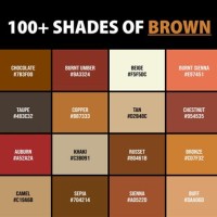 Color Chart Shades Of Brown