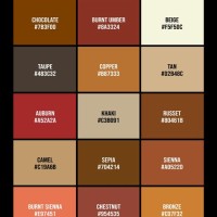 Colour Chart Shades Of Brown