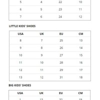 Columbia Size Chart Infant Shoes