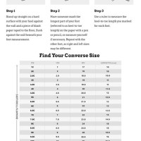 Converse Infant Toddler Size Chart