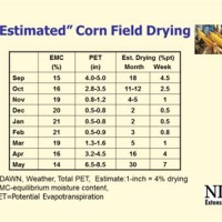 Corn Drying Chart In Field