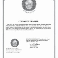 Corporate Charter Settlement