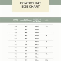 Cowboy Hat Size Conversion Chart