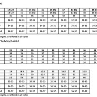 Croft And Barrow Mens Dress Shirt Size Chart