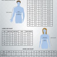 Crossland Fleece Jacket Size Chart