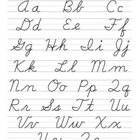 Cursive Alphabet Chart Printable