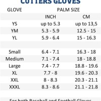 Cutters Youth Glove Size Chart