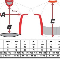 Cycling Jersey Size Chart