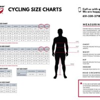 Cycling Pants Size Chart