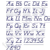 D Nealian Cursive Alphabet Chart Printable