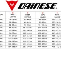 Dainese D1 Jacket Size Chart