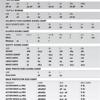 Dainese Shorts Size Chart