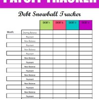 Debt Snowball Chart Printable