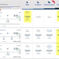 Delta Airlines Removed Award Chart