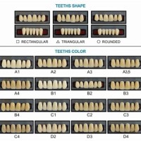 Dental Tooth Shade Conversion Chart