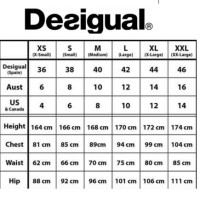 Desigual Coat Size Chart