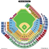 Detailed Minute Maid Park Seating Chart With Rows And Seat Numbers