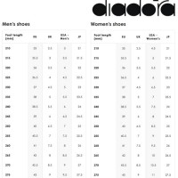 Diadora Tennis Shoes Size Chart