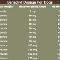 Diphenhydramine Dog Dosage Chart